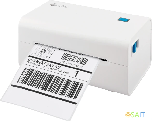 Термопринтер G&G GG-D420 203dpi 152мм/с/USB для печ.накл. белый