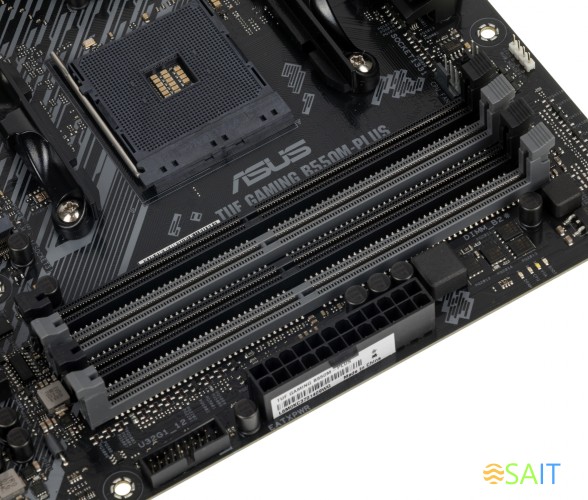 Материнская плата Asus TUF GAMING B550M-PLUS Soc-AM4 AMD B550 4xDDR4 mATX AC`97 8ch(7.1) 2.5Gg RAID+HDMI+DP