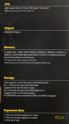 Материнская плата Asus TUF GAMING B550M-PLUS Soc-AM4 AMD B550 4xDDR4 mATX AC`97 8ch(7.1) 2.5Gg RAID+HDMI+DP