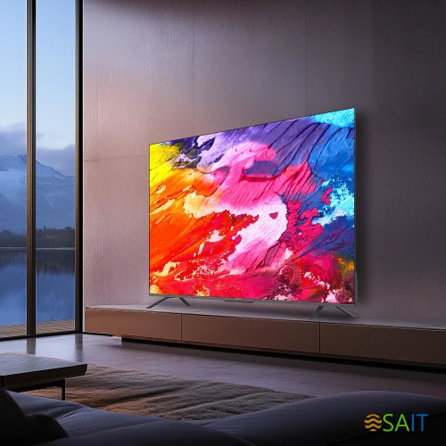 Телевизор QLED Skyworth 75" 75Q66H Google TV Frameless черный/серебристый 4K Ultra HD 60Hz DVB-T DVB-T2 DVB-C DVB-S DVB-S2 USB WiFi Smart TV