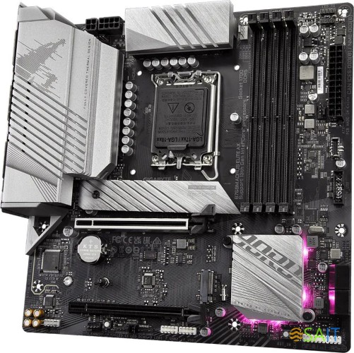 Материнская плата Gigabyte B760M AORUS ELITE AX Soc-1700 Intel B760 4xDDR5 mATX AC`97 8ch(7.1) 2.5Gg RAID+HDMI+DP