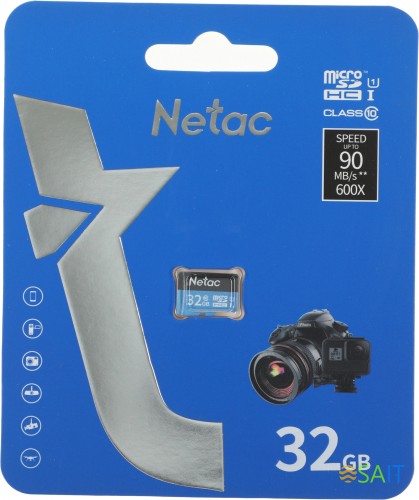 Флеш карта microSDHC 32GB Netac NT02P500STN-032G-S P500 w/o adapter