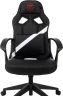 Кресло игровое Zombie 300 черный/белый эко.кожа с подголов. крестов. пластик пластик черный