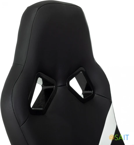 Кресло игровое Zombie 300 черный/белый эко.кожа с подголов. крестов. пластик пластик черный