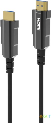 Кабель аудио-видео Digma HDMI 2.1 AOC HDMI (m)/HDMI (m) 50м. позолоч.конт. черный (HDMI-AOC2.1-50)