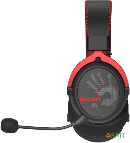 Наушники с микрофоном A4Tech Bloody MR590 Sports красный/черный 1.5м мониторные BT/Radio/3.5mm оголовье (MR590+ WIRED/SPORT RED)