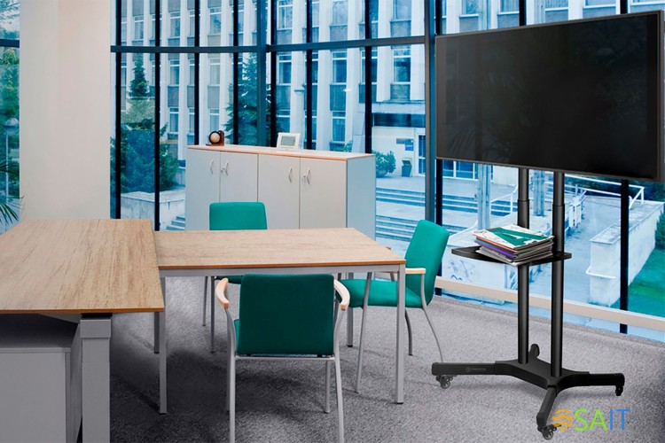 Подставка для телевизора Onkron TS1351 черный 32"-65" макс.50кг напольный мобильный