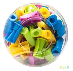 Точилка для карандашей ручная Silwerhof Simple Веселые друзья 1 отверстие пластик ассорти