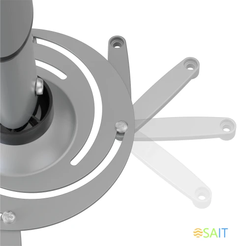 Кронштейн для проектора Cactus CS-VM-PR05M-AL серебристый макс.24кг потолочный поворот и наклон