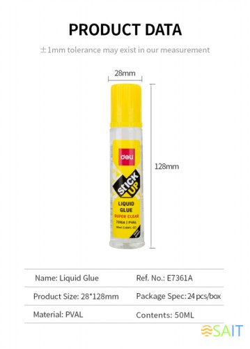 Клей жидкий Deli E7316A 50мл прозрачный