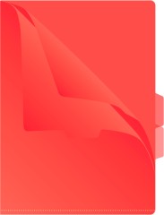 Папка-уголок Бюрократ -E356RED 3 уровн. A4 пластик 0.15мм красный