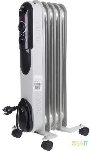 Радиатор масляный Ресанта ОМПТ- 5Н 1000Вт белый