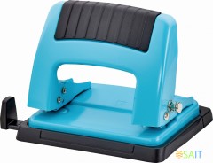 Дырокол Kw-Trio 09165BLUE макс.:20лист. металл синий отв.:2 с линейкой