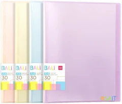 Папка с 30 прозр.вклад. Deli EB033 A4 полипропилен ассорти