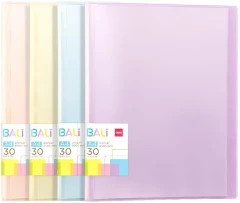 Папка с 30 прозр.вклад. Deli EB033 A4 полипропилен ассорти