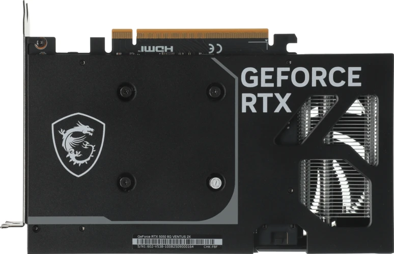 Видеокарта MSI PCI-E 5.0 RTX 5050 8G VENTUS 2X NVIDIA GeForce RTX 5050 8Gb 128bit GDDR6 2572/20000 HDMIx1 DPx3 HDCP Ret