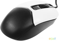 Мышь A4Tech Fstyler FM12S Panda белый/черный оптическая 1200dpi silent USB 3but