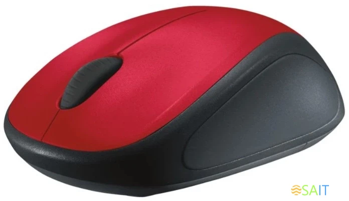 Мышь Logitech M235 красный/черный оптическая 1000dpi беспров. USB для ноутбука 2but (910-007130)