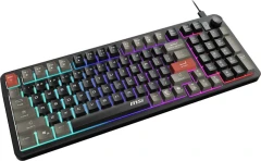 Клавиатура MSI GK110 черный/серый USB Multimedia for gamer LED (S11-04RU258-HH9) кабель 1.5м