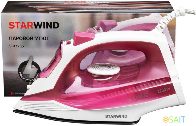 Утюг Starwind SIR2285 2200Вт розовый/белый