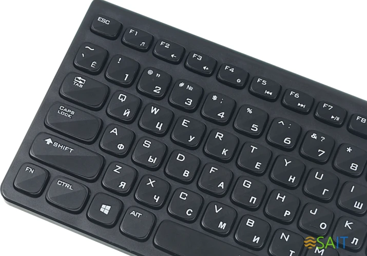 Клавиатура + мышь Оклик 220M клав:черный мышь:черный USB беспроводная slim Multimedia (1062000)