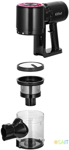 Пылесос Kitfort КТ-5291 300Вт черный/розовый