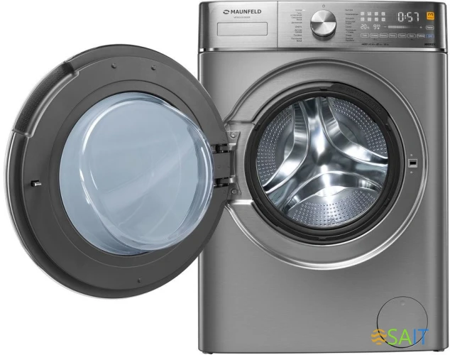 Стиральная машина Maunfeld MFWD14106S04 класс: B загр.фронтальная макс.:10кг (с сушкой) нержавеющая сталь инвертор