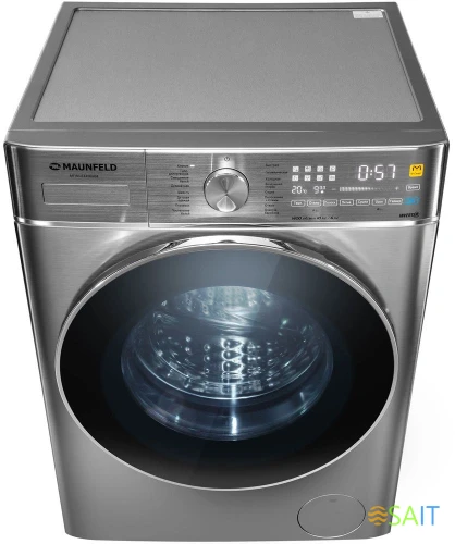 Стиральная машина Maunfeld MFWD14106S04 класс: B загр.фронтальная макс.:10кг (с сушкой) нержавеющая сталь инвертор