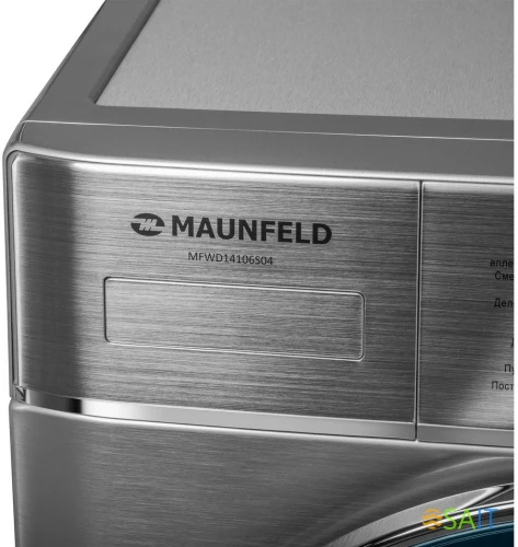Стиральная машина Maunfeld MFWD14106S04 класс: B загр.фронтальная макс.:10кг (с сушкой) нержавеющая сталь инвертор