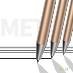 Ручка гелев. автоматическая Deli S99 GOLDEN золотистый d=0.5мм черн. черн. подар.кор. (1шт)