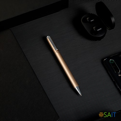 Ручка гелев. автоматическая Deli S99 GOLDEN золотистый d=0.5мм черн. черн. подар.кор. (1шт)