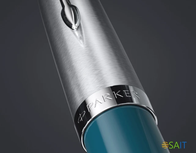 Ручка перьев. Parker 51 Core (2123506) Teal Blue CT F сталь нержавеющая подар.кор.