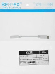 Переходник Jack 3.5 (f)-USB Type-C (m) 0.05м белый