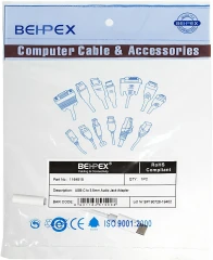 Переходник Jack 3.5 (f)-USB Type-C (m) 0.05м белый