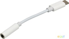 Переходник Jack 3.5 (f)-USB Type-C (m) 0.05м белый