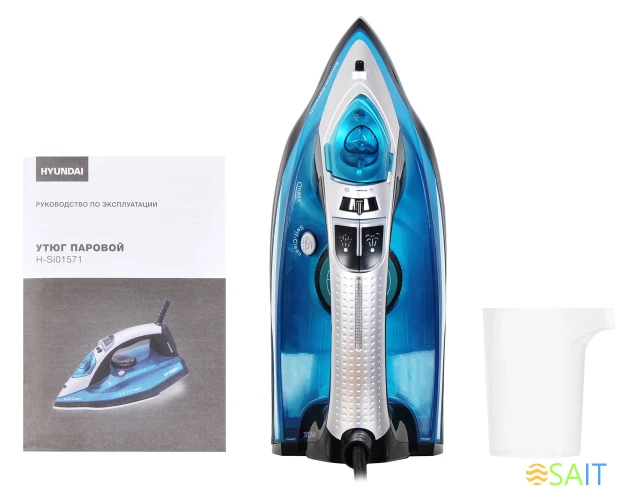 Утюг Hyundai H-SI01336 2800Вт черный/голубой