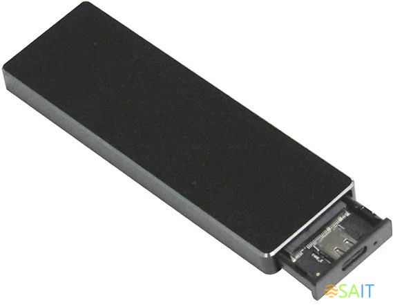 Внешний корпус SSD AgeStar 31UBVS6C NVMe/SATA USB3.0 алюминий черный M2 2280 B/M-key