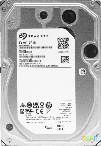 Жесткий диск Seagate SATA-III 10TB ST10000NM017B Server Exos 7E10 4KN (7200rpm) 256Mb 3.5"