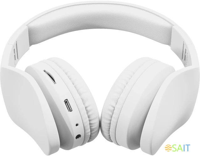 Гарнитура накладные Digma BT-17 белый беспроводные bluetooth оголовье (BT17W)