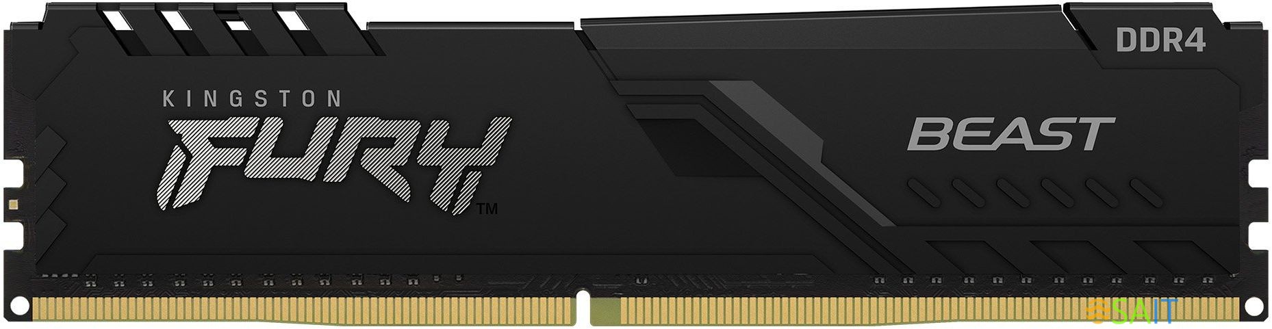 Память DDR4 16GB 3200MHz Kingston KF432C16BB/16 Fury Beast Black RTL Gaming PC4-25600 CL16 DIMM 288-pin 1.35В single rank с радиатором Ret