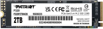 Накопитель SSD Patriot PCIe 3.0 x4 2TB P320P2TBM28 P320 M.2 2280