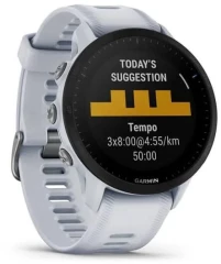 Смарт-часы Garmin Forerunner 955 33мм 1.3" корп.черный рем.белый разм.брасл.:130-220мм (010-02638-31)