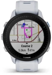 Смарт-часы Garmin Forerunner 955 33мм 1.3" корп.черный рем.белый разм.брасл.:130-220мм (010-02638-31)