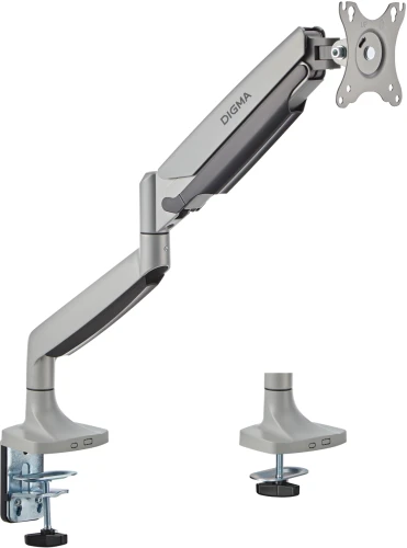 Кронштейн для мониторов ЖК Digma D-MM301 серый 17"-45" макс.15кг крепление к столешнице поворот и наклон