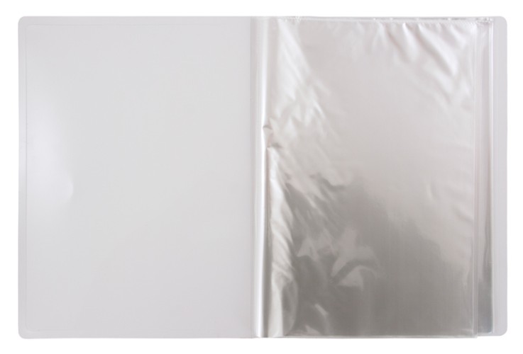 Папка с 40 прозр.вклад. Бюрократ Black&White BWBPV40BLCK A4 пластик 0.8мм черный/белый