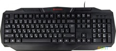 Клавиатура Defender Ultra HB-330L черный USB LED (подставка для запястий)