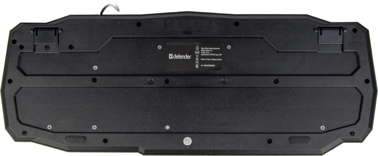 Клавиатура Defender Ultra HB-330L черный USB LED (подставка для запястий)