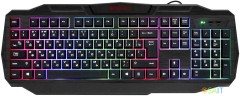 Клавиатура Defender Ultra HB-330L черный USB LED (подставка для запястий)