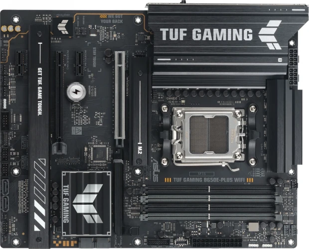 Материнская плата Asus TUF GAMING B650E-PLUS WIFI Socket AM5 AMD B650 4xDDR5 ATX AC`97 8ch(7.1) 2.5Gg RAID+HDMI+DP