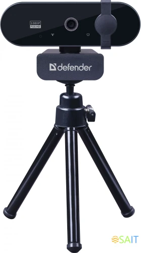 Камера Web Defender G-Lens 2580 черный 2Mpix USB2.0 с микрофоном для ноутбука (63112)